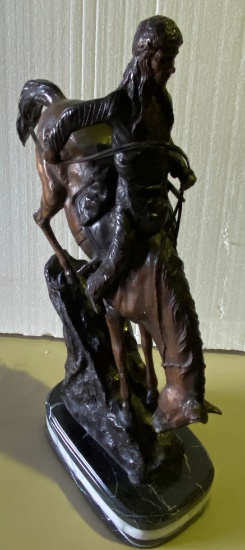 23" High "Mountain Men" Bronze Sculpture by Frederic Remington