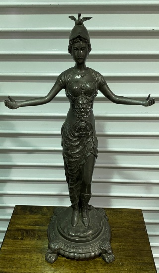 25" Art Deco Female Bronze