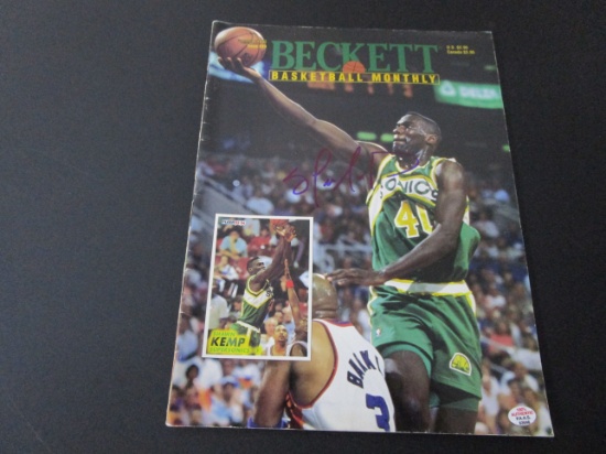 Shawn Kemp of the Seattle Supersonics signed autographed magazine PAAS COA 646