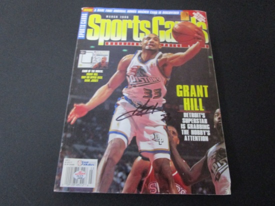 Grant Hill of the Detroit Pistons signed autographed magazine PAAS COA 636
