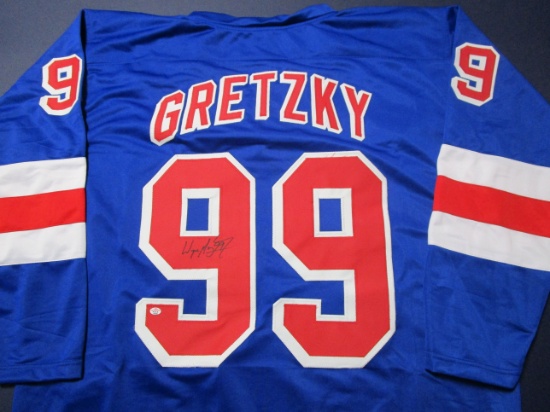 Wayne Gretzky of the NY Rangers signed autographed hockey jersey PAAS COA 630