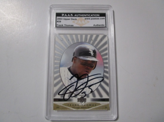 Frank Thomas of the Chicago White Sox signed autographed sports card slabbed PAAS COA 178