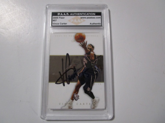 Vince Carter of the New Jersey Nets signed autographed sports card slabbed PAAS COA 172