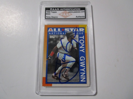 Tony Gwynn of the San Diego Padres signed autographed sports card slabbed PAAS COA 887