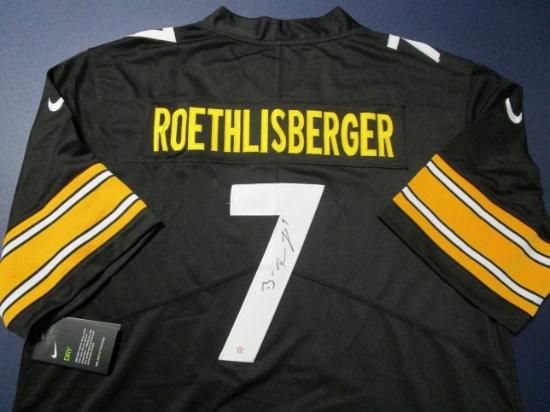 Ben Roethlisberger of the Pittsburgh Steelers signed autographed football jersey PAAS COA 753
