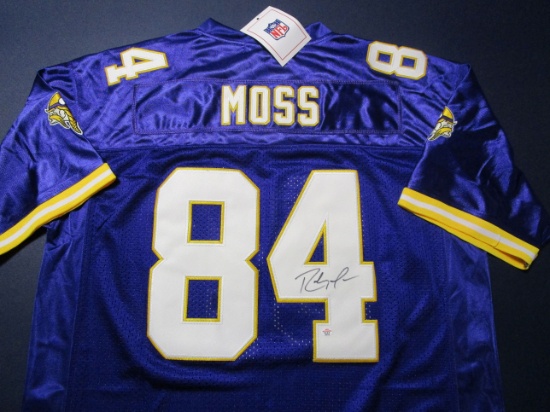 Randy Moss of the Minnesota Vikings signed autographed football jersey PAAS COA 770