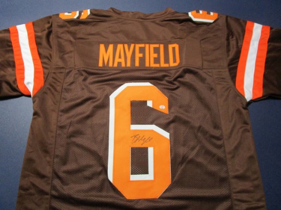 Baker Mayfield of the Cleveland Browns signed autographed football jersey PAAS COA 595