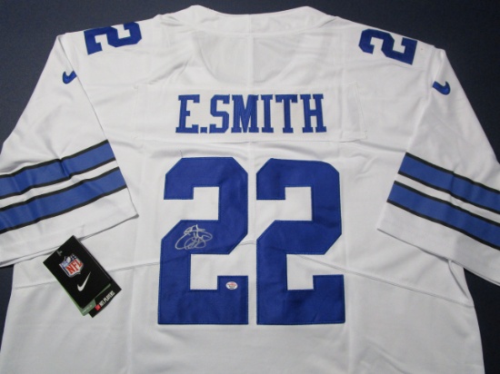 Emmitt Smith of the Dallas Cowboys signed autographed football jersey PAAS COA 626