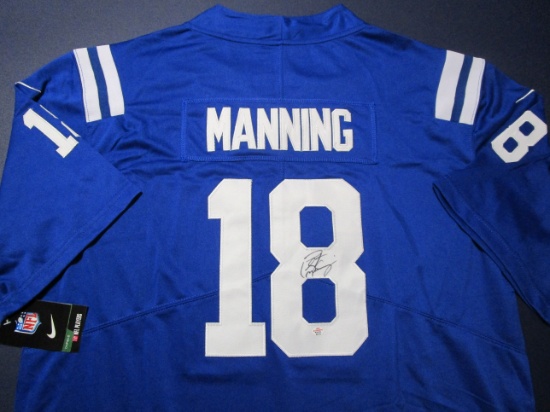 Peyton Manning of the Indinapolis Colts signed autographed football jersey PAAS COA 142