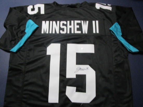 Gardner Minshew II of the Carolina Panthers signed autographed football jersey PAAS COA 534