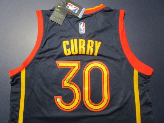 Steph Curry of the Golden State Warriors signed autographed basketball jersey PAAS COA 764