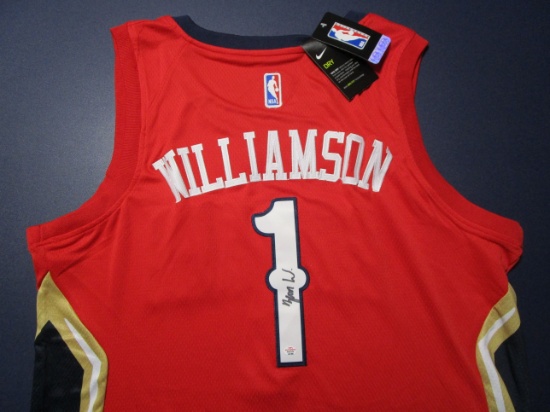 Zion Williamson of the New Orleans Pelicans signed autographed basketball jersey PAAS COA 199