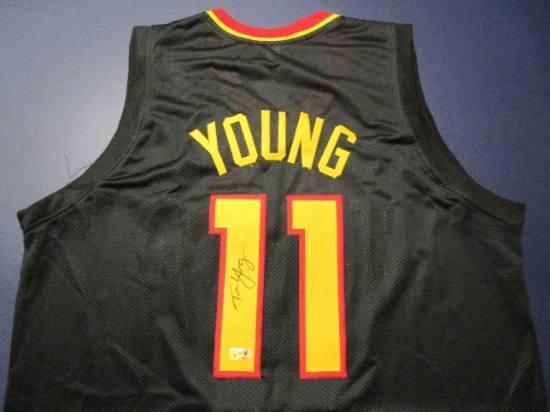 Trae Young of the Atlanta Hawks signed autographed basketball jersey ERA COA 300
