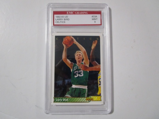 Larry Bird Boston Celtics 1992-93 Upper Deck #33A EMC graded Mint 9