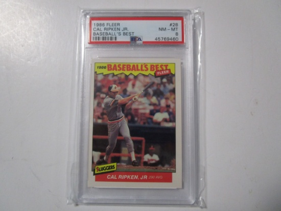 Cal Ripken Jr Baltimore Orioles 1986 Fleer Baseball's Best #28 PSA Graded NM-MT 8
