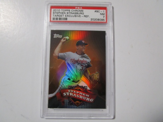 Stephen Strasburg Washington Nationals 2010 Topps Chrome Target Exc Refractor BC1 PSA Graded NM7