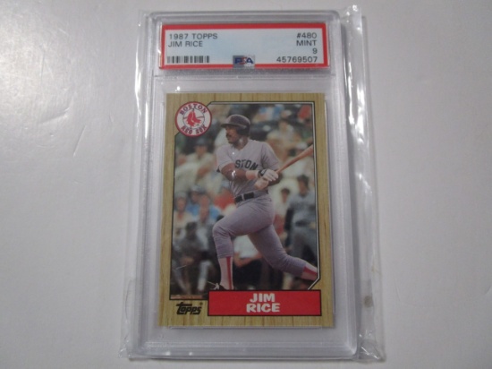 Jim Rice Boston Red Sox 1987 Topps #480 PSA Graded Mint 9