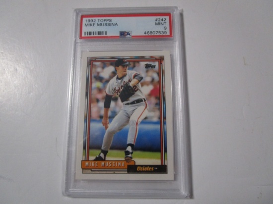 Mike Mussina Baltimore Orioles 1992 Topps #242 PSA Graded Mint 9