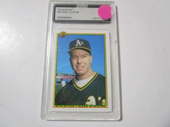 Mark McGwire Oakland A's 1990 Bowman #454 Graded by Advanced