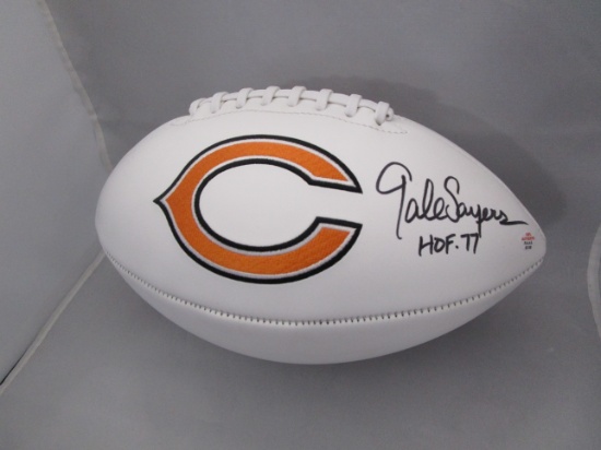 Gale Sayers of the Chicago Bears signed autographed logo football PAAS COA 158