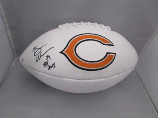 Brian Urlacher of the Chicago Bears signed autographed logo football PAAS COA 167