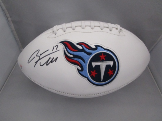 Ryan Tannehill of the Tennessee Titans signed autographed logo football PAAS COA 135