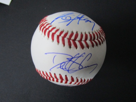 Deion Sanders Bo Jackson signed autographed baseball PAAS COA 896