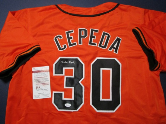Orlando Cepeda of the San Francisco Giants signed autographed baseball jersey JSA COA 811