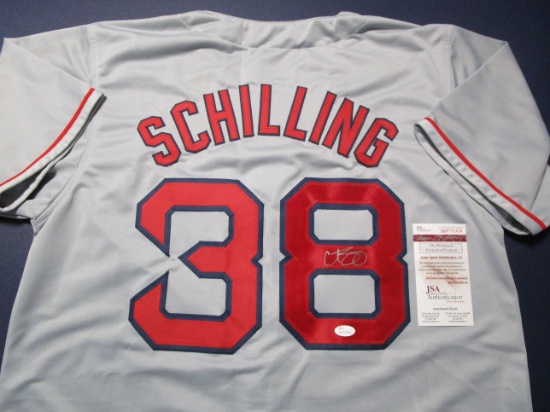 Curt Schilling of the Boston Red Sox signed autographed baseball jersey JSA COA 434