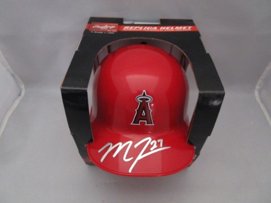 Mike Trout of the Los Angeles Angels signed autographed mini helmet ERA COA 283