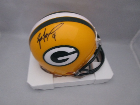 Brett Favre of the Green Bay Packers signed autographed mini helmet PAAS COA 685