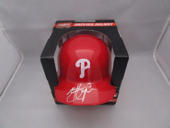 Bryce Harper of the Philadelphia Phillies signed autographed mini helmet PAAS COA 674