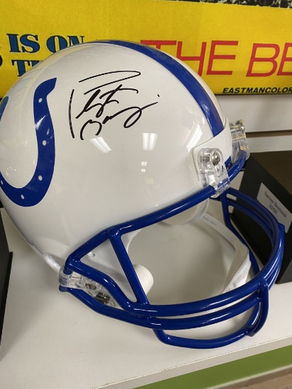 Peyton Manning Autographed Indiannapolis Colts Full Size Helmet Authenticated by Steiner Sports