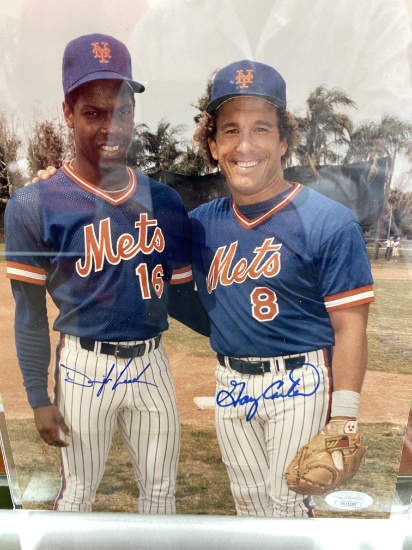 Dwight Gooden and Gary Carter Dual Autographed 8" x 10" Color New York Mets Photograph Authenticated