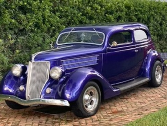 1936 Ford Coupe Purple with Re-Built Engine 4100 Miles