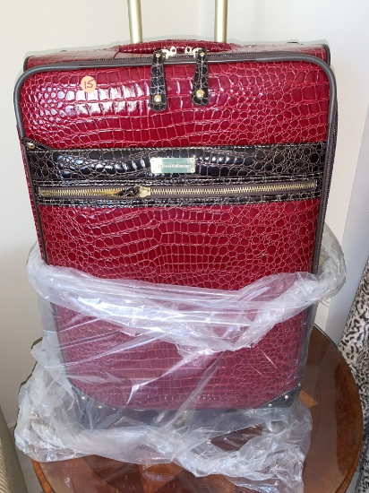 Brand New Samatha Brown Leather Suit Case, 26" High