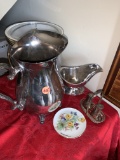 Misc Silver Lot: S/P Shakers, Creamers, Pitcher, Ice Bucket