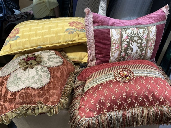 Variety of Fancy  Decorative throw Pillows