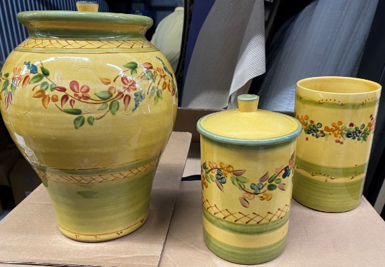 (3) Piece Decorative Jar Set purchased at barney's in Newyork.