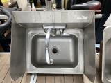Wall Mount Hand Sink with Side and Bsack Splash