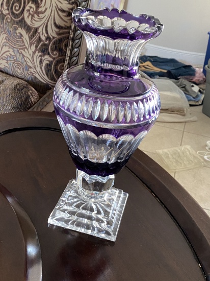 13" Cut Crystal Vase
