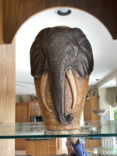 15" Elephant Vase