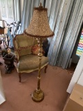 Floor Lamp with Ornate Fringe Shade