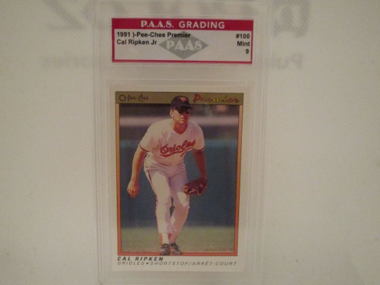 Cal Ripken Jr Baltimore Orioles 1991 O-Pee-Chee Premier #100 PAAS graded Mint 9