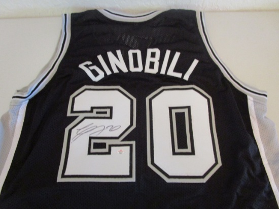 Manu Ginobili of the San Antonio Spurs signed autographed basketball jersey PAAS COA 976