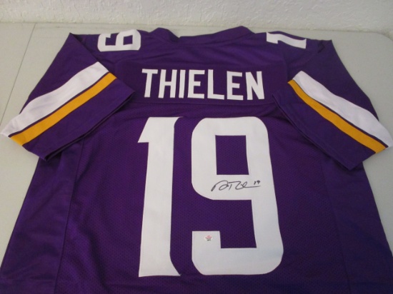 Adam Thielen of the Minnesota Vikings signed autographed football jersey PAAS COA 670