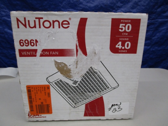 NuTone 50 CFM Ventilation FAN Model Number 696N (NEW OPEN BOX) 023