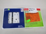 Leviton DECORA 10 pack White Tamper Resistant outlets (NEW) 071
