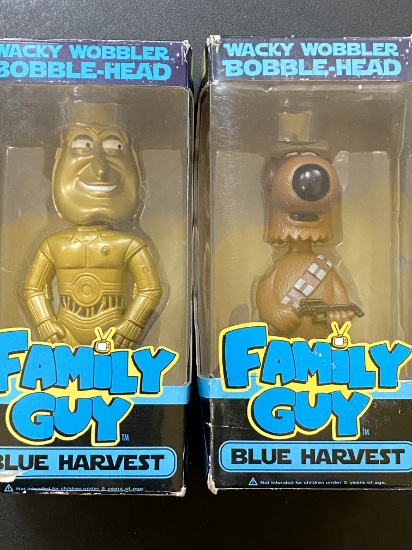 Family Guy Blue Harvest Wacky Wobbler Bobble Head  ChewBrian and Quag-3PO