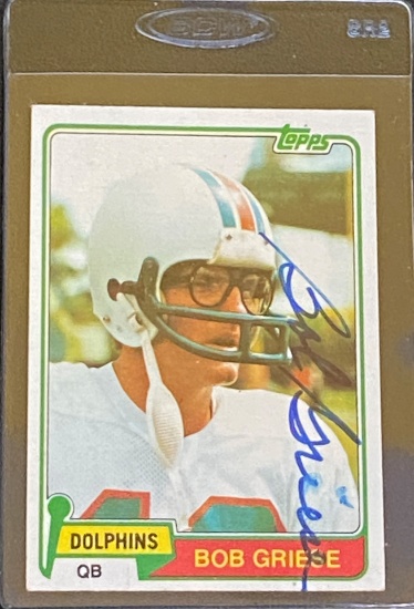 1981 Topps Bob Griese Autograph Card (JSA)